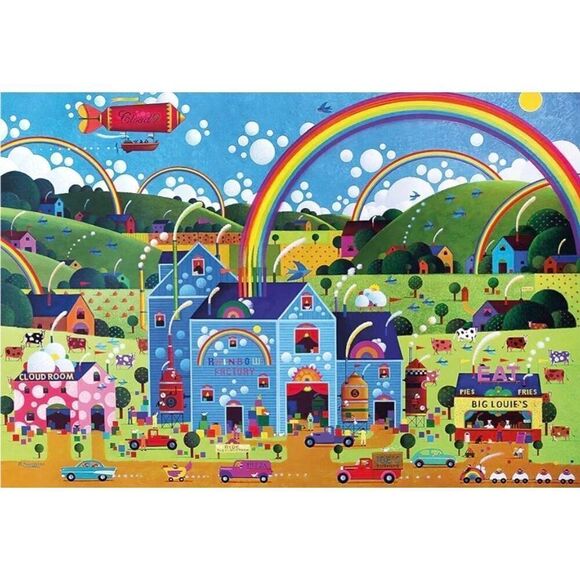 Ceaco Rainbow Factory 2000 pc Jigsaw Puzzle - Picture 1 of 10
